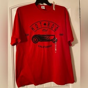 Men’s HOT ROD CLUB CALIFORNIA Red Short Sleeve T-shirt, 2X,  NWT